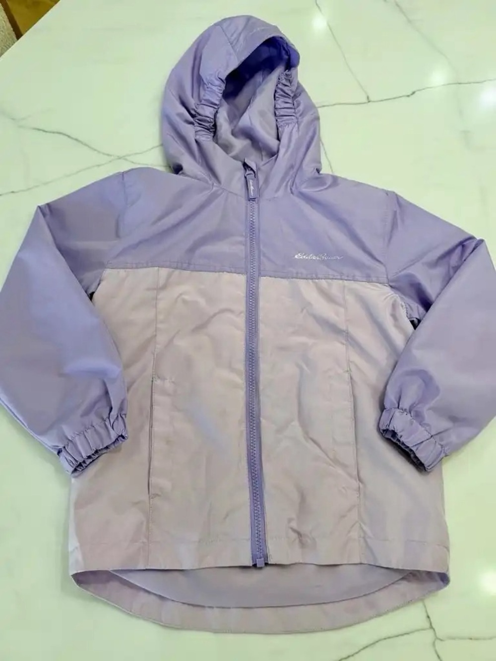 Eddie Bauer Lavender Two-Tone Hooded Rain Jacket - Never Worn